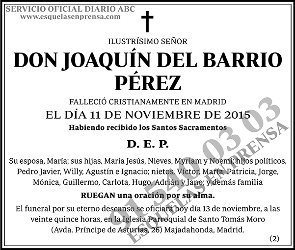 Joaquín del Barrio Pérez